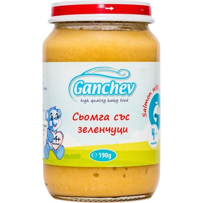 Ганчев пюре сьомга със зеленчуци - 190 г