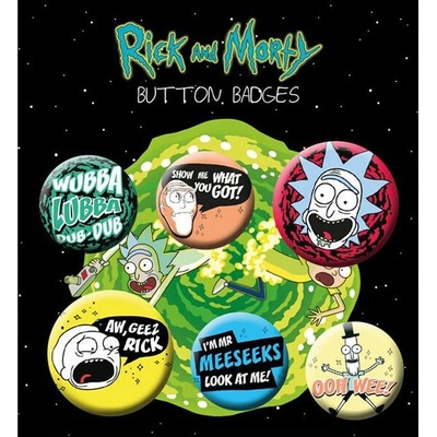 ABYstyle Sada odznaků bláznivé situace Ricka and Mortyho Rick a Morty