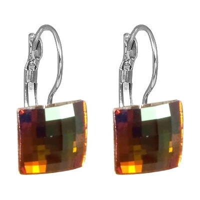 LSbohemia Swarovski diskočtverec Smoked topaz vs-71788-st XX