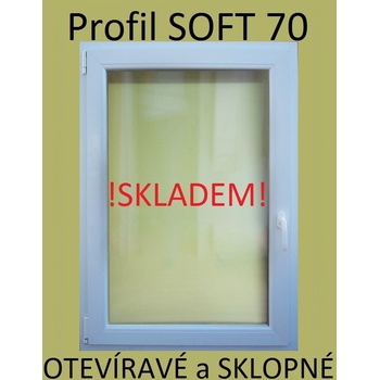 SOFT plastové okno biele 80x100, otváravé a sklopné - profil SOFT 70