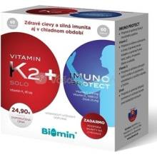 Biomin Vitamín K2 Solo + Darček 60 kapsúl + Imuno Protect 60 kapsúl