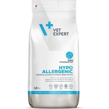 VetExpert Veterinary Diet Hypoallergenic Insect dog - суха храна за кучета, намаляване на симптомите на хранителни алергии, един източник на протеин изсушени ларви на насекоми HERMETIA ILLUCENS, 12 кг, Vet Expert - Полша