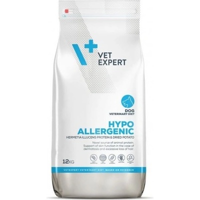 VetExpert Veterinary Diet Hypoallergenic Insect dog - суха храна за кучета, намаляване на симптомите на хранителни алергии, един източник на протеин изсушени ларви на насекоми HERMETIA ILLUCENS, 12 кг, Vet Expert - Полша