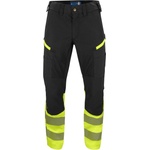 ProJob HI-VIS 6528 WAISTPANT STRETCH / Мъжки еластични светлоотразителни панталони, къси - черни/HV жълти 58 (64528S983ph)