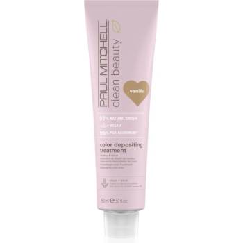 Paul Mitchell Clean Beauty Color Depositing Treatment подхранваща маска за боядисана коса цвят Vanilla 150ml