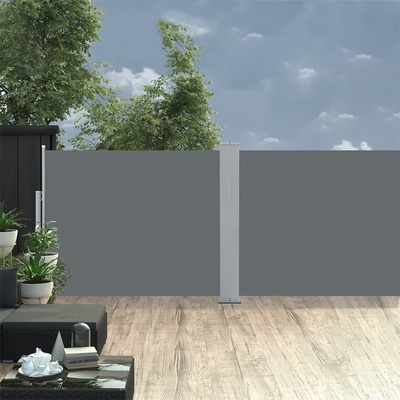 vidaXL Zatahovací boční markýza / zástěna 140 x 1000 cm antracitová