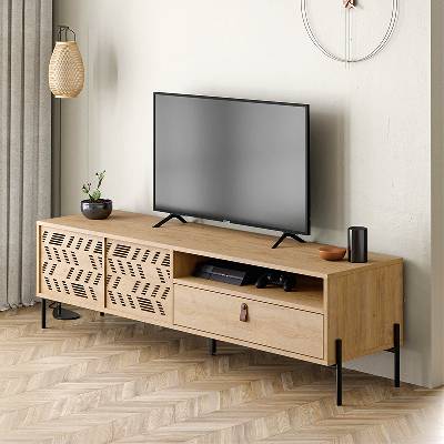 TopMebel Меламинов ТВ шкаф Dionysos в цвят дъб 170x45x48, 6см