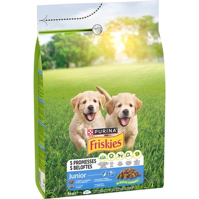 Friskies Junior granule kura mlieko zelenina 3 kg