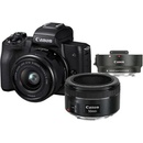 Canon EOS M50 + EF-M 15-45mm IS STM + 50mm STM (2680C061AA)