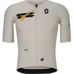Scott Мъжка фланелка с къс ръкав за колоездене Scott Jersey Ultd Aero S/S Cycling jersey - Cotton White (056-4076-0113)