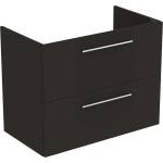 Ideal Standard i. Life A - Шкаф под мивка, 80x44x63 см, 2 чекмеджета, въгленово матово сиво T5256NV (T5256NV)