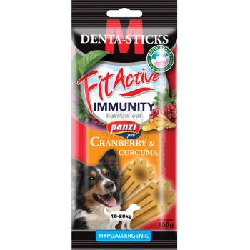 Fit Active FitActive Hypoallergenic Denta-Sticks Immunity за кучета - боровинки и куркума M - 150 г