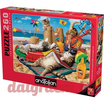 Image 1 of Anatolian Пъзел anatolian 3322 - 260 части - Котки на плажа (p3322)