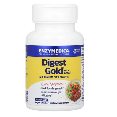 Enzymedica Digest Gold Максимална сила, Храносмилателни ензими, 45 капсули