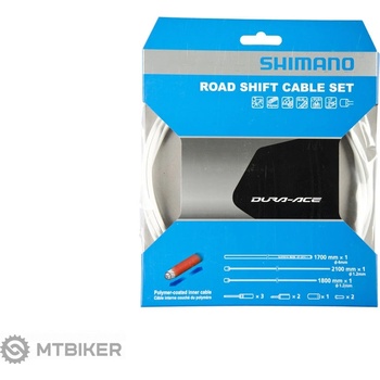 Shimano SP41 polymer bowdeny+lanka biela set