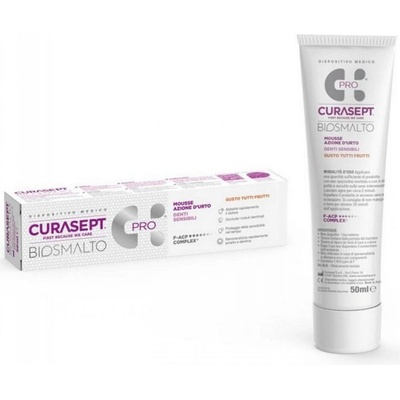 Curasept Biosmalto mousse sensitive pena na citlivé zuby ovocná 50 ml