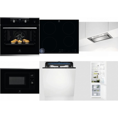 Set Electrolux KODEH70X + LIR60433B + LFG716X + LMS2203EMX + EES48200L + LNT3LF18S