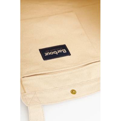 Barbour Памучна чанта Barbour Logo Tote Bag в бежово UBA0733 (UBA0733)
