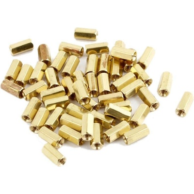 LaskaKit_cz dištančné sloupek F-F M3 17mm, mosaz