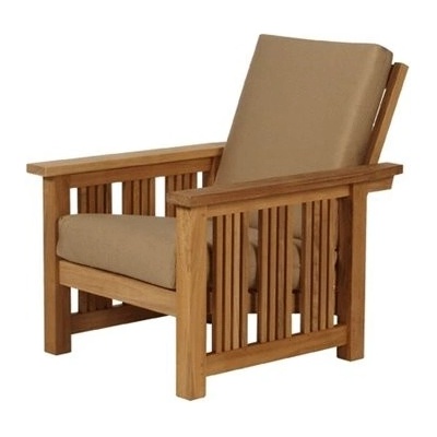 Barlow Tyrie Teakové polohovací křeslo Mission, 74 x 99 x 94 cm, rám teak, venkovní látka Sunbrella Standard