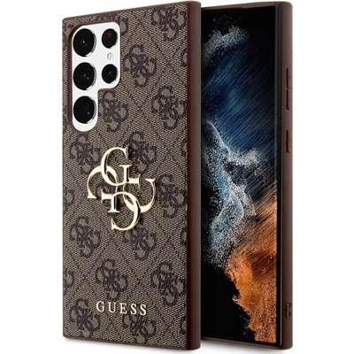 GUESS Гръб Guess PU 4G Metal Logo Case за Samsung Galaxy S24 Ultra - Кафяв