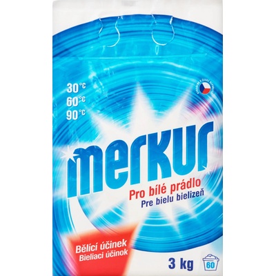 Merkur Bílá síla prací prášek na bílé prádlo 3 kg