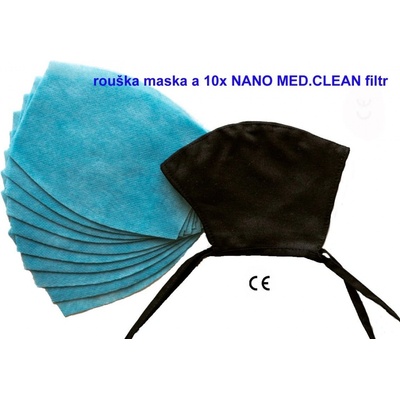 Nano Medical Nano Med.Clean rouška maska + 10 ks Nano Med.Clean filtr S/M