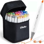 Ohuhu Honolulu-02 MT Art Markers Set-перманентни маркери, комплект 48 цвята-Mid Tone цветове (Y30-80401-49)