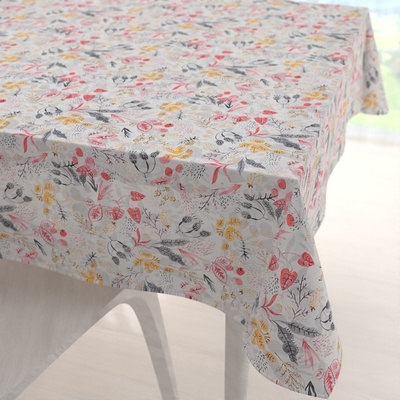 Biante Dekorační čtvercový ubrus PML-087 Červeno-oranžové lístky 100x100cm