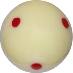 Tat Biliard Бяла топка Taiwan 57.2mm с червени точки