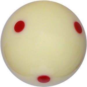Tat Biliard Бяла топка Taiwan 57.2mm с червени точки