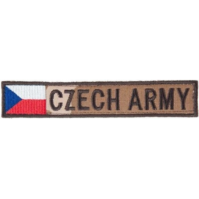 Nášivka:CZECH ARMY - jmenovka s vlajkou vz. 95 béžový | barevná