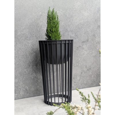 FORMplastic Kvetináč Standy vysoký 53cm+vklad 29,5cm čierny