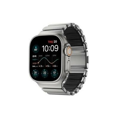 Nomad remienok Stratos pre Apple Watch 44-49mm - Black/Natural Hardware NM014421858