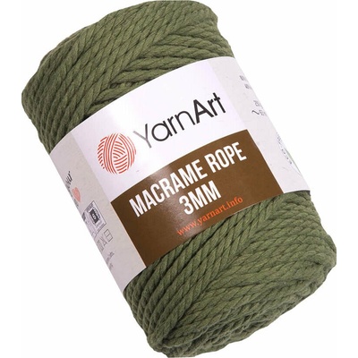 YARNART Macrame Rope 3 mm 63 m 787 Olive Green юта (Macrame Rope 3 mm 787)