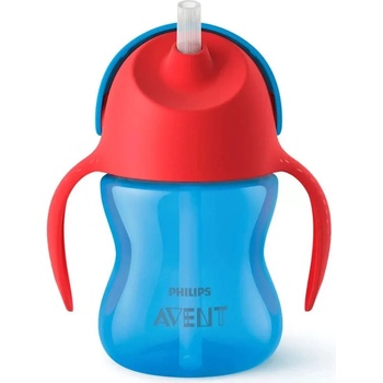 Philips Avent Неразливаща чаша със сламка Philips Avent - 200 ml, за момче (SCF796/01)