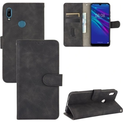 S-T-A-R Pouzdro kožené knížka Huawei Y6 2019, Honor 8A černé – Zboží Živě