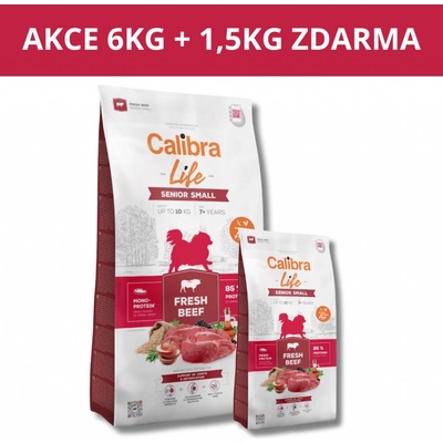 Calibra Dog Life Senior Small Fresh Beef 7,5 kg