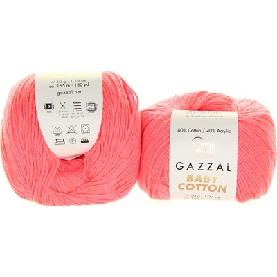 Gazzal Baby Cotton 3460 neon růžová