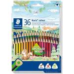 STAEDTLER Комплект цветни моливи, триъгълни, STAEDTLER "Noris Colour 187", 36 различни цвята 187 CD36 (187 CD36)