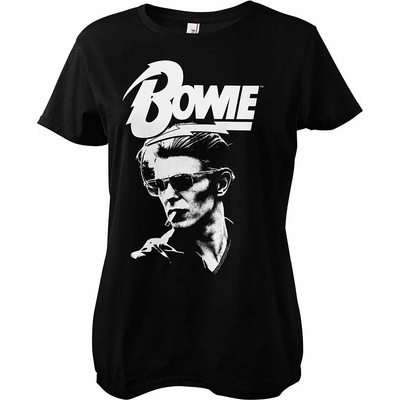 David Bowie tričko Smoking Portrait Girly Black – Zboží Dáma