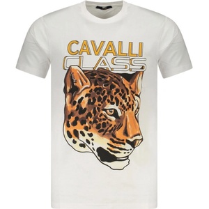 Cavalli class Тениска с къс ръкав за мъже cavalli class, Размер xl, Цвят Бял (txt60ujd060_bi00533)