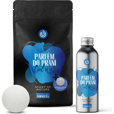 Nanolab parfém do praní i sušičky Cool water 300 ml + vlněná koule – Sleviste.cz