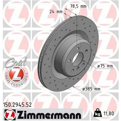 Brzdový kotúč (cena za 1ks) ZIMMERMANN 150.2945.52