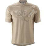 Gonso Мъжка фланелка с къс ръкав за колоездене Gonso Adventure Jersey 3/4 Zip Cycling jersey - Jonesboro Cream (056-4106-0112)