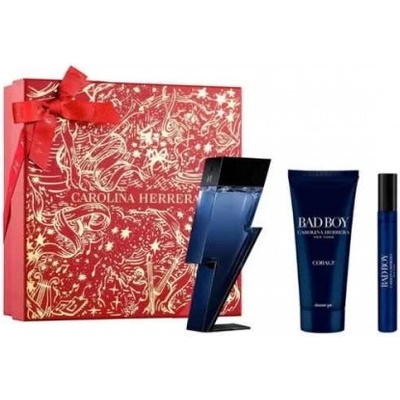 Carolina Herrera Комплект за мъже Carolina Herrera Bad Boy Cobalt Electrique - Парфюмна вода 100 мл + Душ гел 100 мл + Мини Парфюмна вода 10 мл