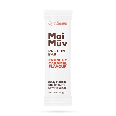 GymBeam Протеинов бар MoiMüv 60 g хрупкав карамел