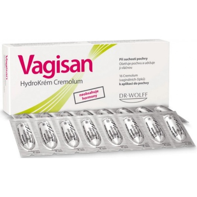 Vagisan HydroKrém Cremolum vaginálne čapíky 16 ks