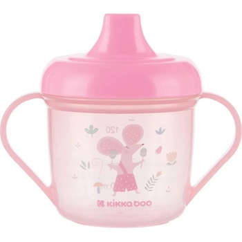 KikkaBoo Чаша с твърд накрайник KikkaBoo - Forest Party, Pink, 150 ml (31302030073)