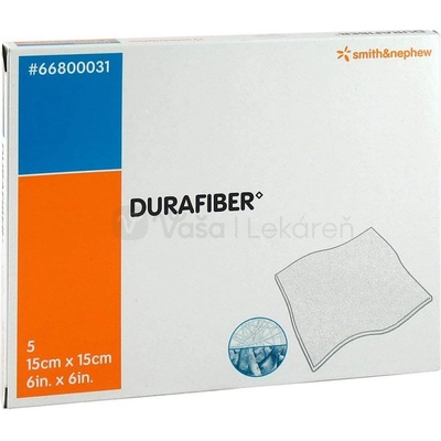 Durafiber Krytie na rany hydrovláknité 15 x 15 cm 5 ks